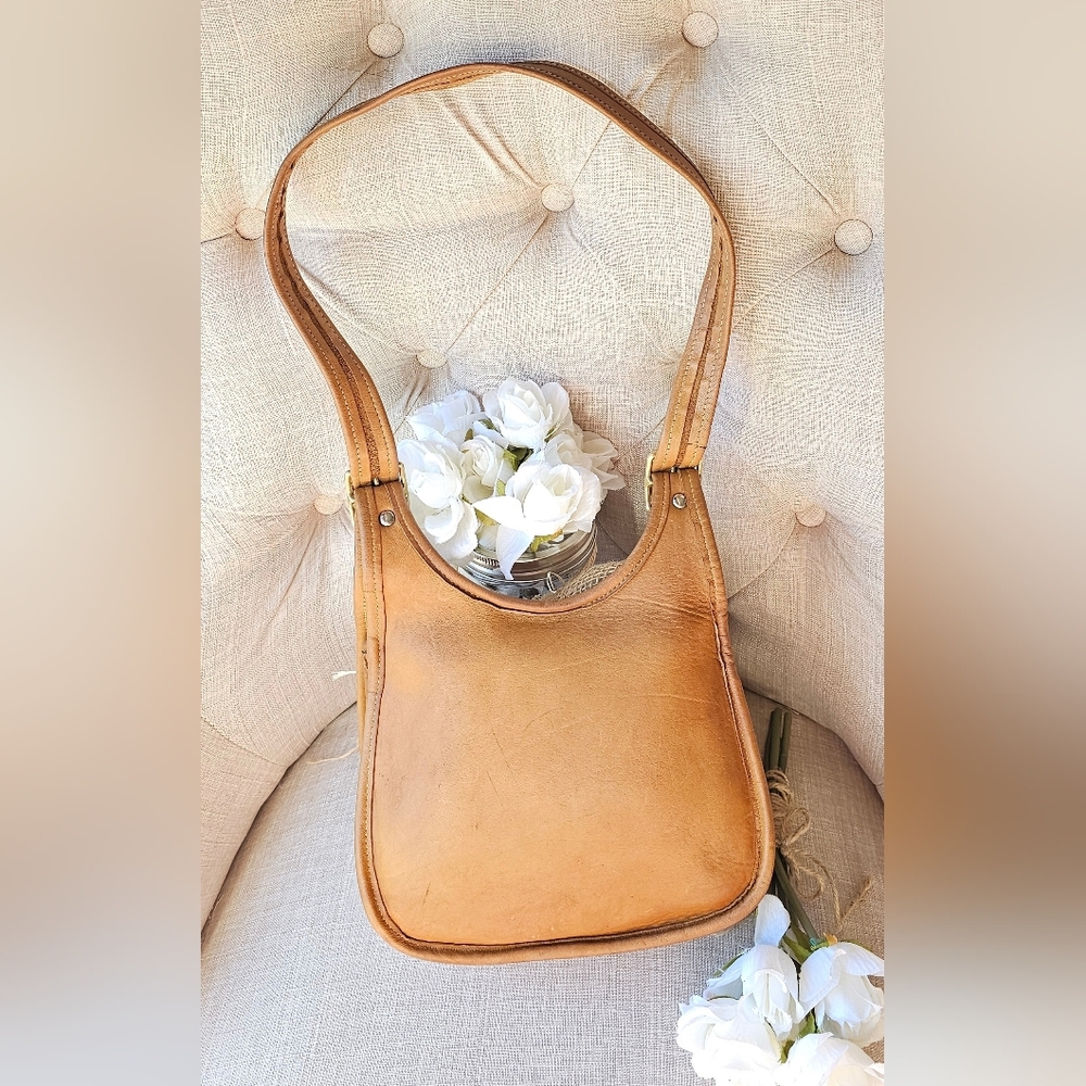 Vintage Coach Bonnie Cashin NYC Pre-Serial Saddle Bag # 9205 ( Carmel ) - Picture 5 of 16